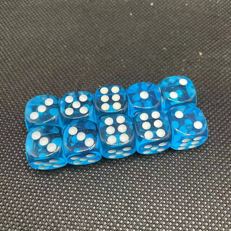 10 12mm round transparent sky blue