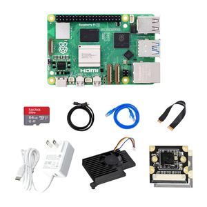 Kit de cámara dual de placa de desarrollo Raspberry Pi 5 4GB 8GB y tarjeta Micro SD y cámara y fuente de alimentación y cable opcionales