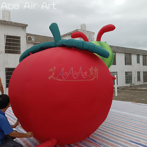 4mL Smiling Inflatable Rotten <strong>Apple</strong> with Giant Worm Cartoon Model for Outdoor Event Decoration and Advertising Display