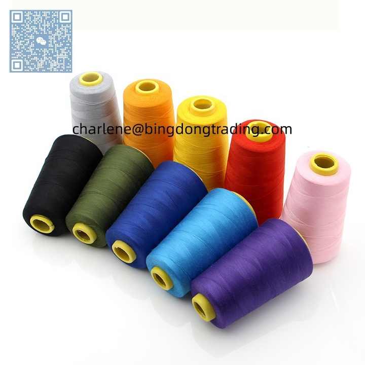 40/2 40 2 40 3 5000m Tfo Ring Spun Couleurs personnalisées Fil à coudre en polyester filé 100% Prix