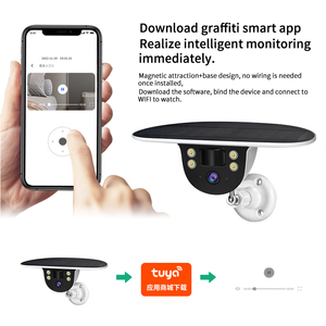 Fying Saucer Dome kamera ile GÜNEŞ PANELI Yuya gözetim akıllı hiçbir kablolama WIFI IP66 1080P ultra-düşük güç kablosuz - Product Image 4