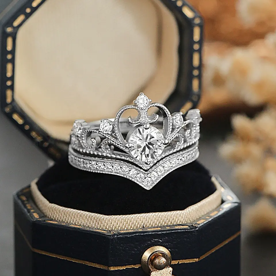 Bán buôn tùy chỉnh GRA vvs moissanite S925 925 sterling Silver anneaux anel anillo đồ trang sức thời trang Nhẫn ngón tay cho phụ nữ phụ nữ