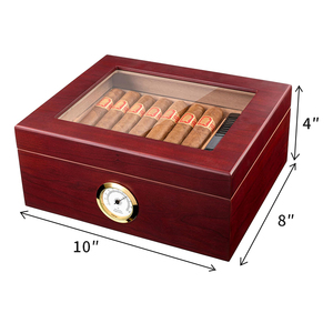 Cigar Humidor Elegant Humidor Humidor with Hygrometer and Humidifier Cedar Lined Cigar Box for Optimal <strong>Humidity</strong> Control - Product Image 6