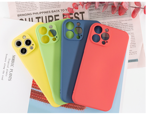 สําหรับiPhone Appleซิลิโคนโลโก้ที่กําหนดเองLiquid Siliconฝาครอบไมโครไฟเบอร์ซิลิคอนด้านหลังสําหรับiPhone 15 14 13 12 Pro Max - Product Image 3