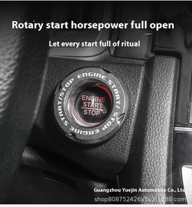 Rotary Car Engine <strong>Push</strong> <strong>Start</strong> Stop <strong>Button</strong> Cover Protection Switch Auto Interior One <strong>Button</strong> <strong>Start</strong> <strong>Button</strong> Cover Car Rotating Ring - Product Image 4