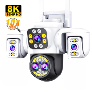 Outdoor 12MP Wifi <strong>Security</strong> <strong>Camera</strong> 3 Screen with 10X Zoom Night Vision Network PTZ <strong>Camera</strong> Two Way Audio AI Motion Tracking CCTV - Product Image 1