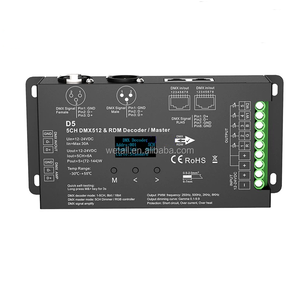 DMX512 decodificador tira de LED RGB/RGBW/RGBCW 3-4-5 canales controlador LED de voltaje constante