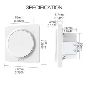 Interruptor de atenuación de luz táctil Tuya WiFi Smart Home, temporizador de horario, memoria de brillo, control remoto por aplicación SmartLife - Product Image 6