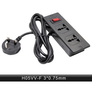 2アウトレットロッカースイッチ電源ソケット13Aテーブルデスク表面取り付け可能家具回路ブレーカ英国製 - Product Image 5