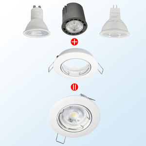 3W 5W 6W 7W ไฟ Led ติดเพดาน,ปรับมุมได้ Mr16 Gu10ไฟดาวน์ไลท์กรอบหลอดไฟดาวน์ไลท์สี่เหลี่ยมทรงกลมที่สามารถเลือกได้1