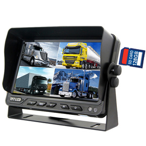 10.1inch Vehicle Bus Truck Car Monitor Split Screen Quad Image Recording Monitor Vehicle AHD <strong>Display</strong> Monitor - Product Image 1