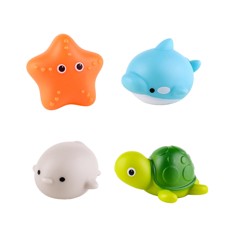 Animaux lumineux 4-tortue-étoile de mer orange-pingouin-dauphin