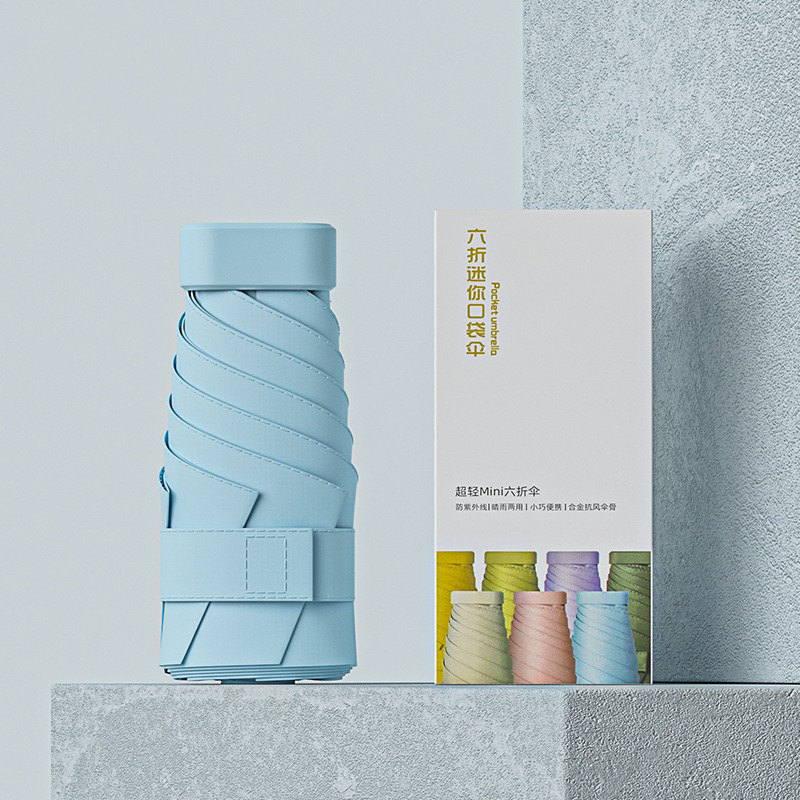 Bleu avec boîte en papier