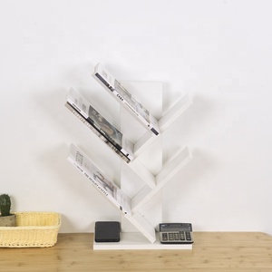 Ağaç kitaplık kitaplık yerden tasarruf köşe raf kitap ağacı kitap tutar CDs oyunları yatak odası oturma odası ev ofis için - Product Image 2