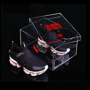 <span class=keywords><strong>Display</strong></span> di lusso in acrilico trasparente scatola di scarpe, scatola di plastica impilabile
