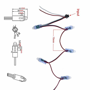 Неоновые WS2811 IC RGB СВЕТОДИОДНЫЕ модули 12 мм полноцветные IP68 наружные водонепроницаемые струнные огни Ландшафтная реклама светодиодная Пиксельная лампа - Product Image 6