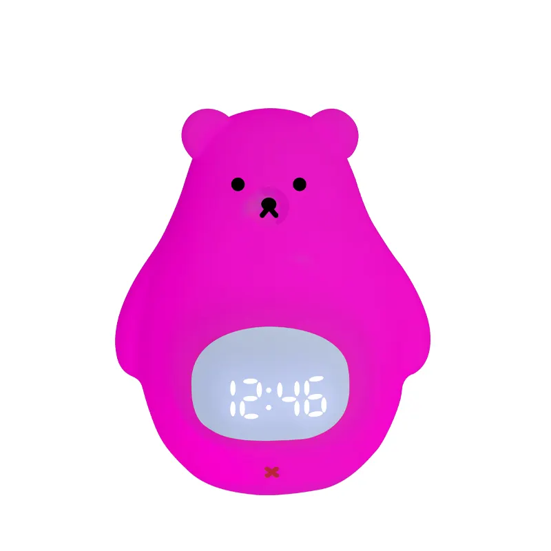 Creative Bear Alarm Clock Best selling Kids Sleep Training Snooze Intelligent Sleep Management Night Light
