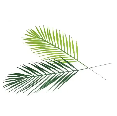 Оптовая заводская цена искусственные зеленые листья искусственные Пальмовые Листья
