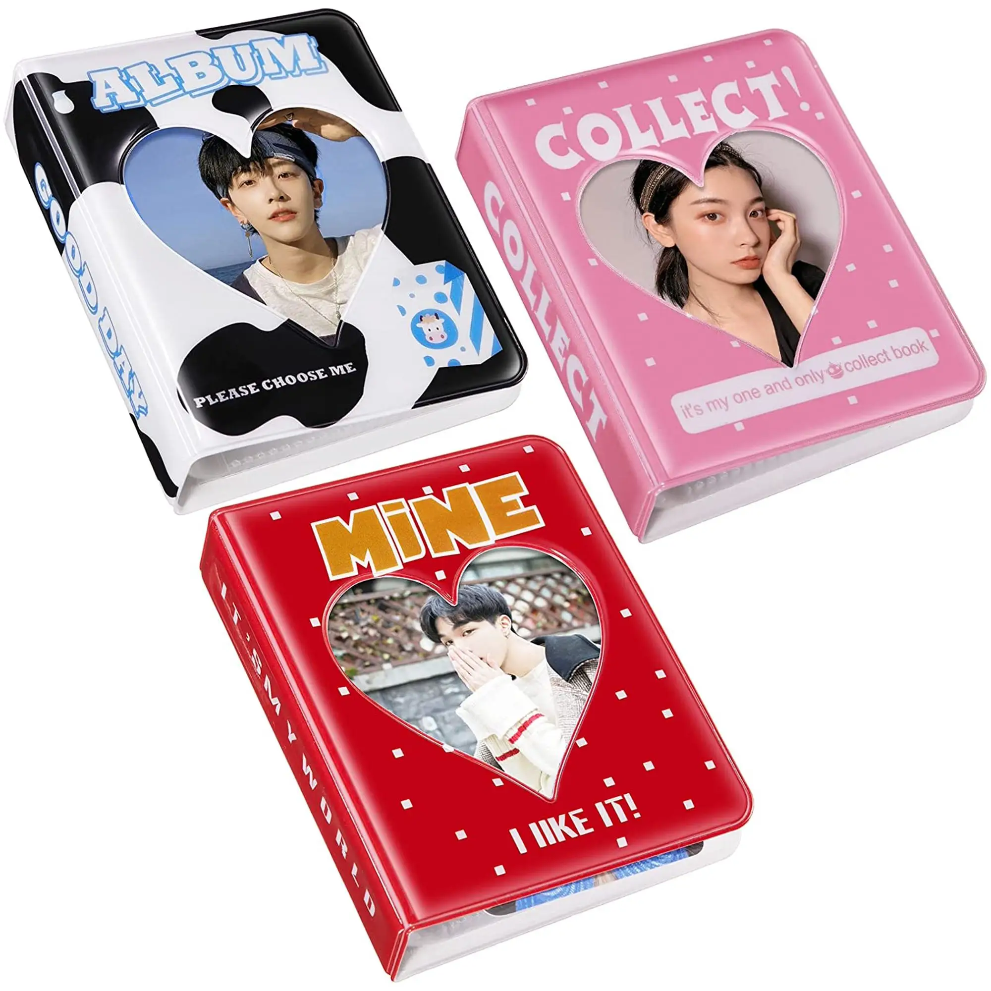 Album Foto Mini Binder Kartu Foto Kpop 36 Kantong Pemegang Buku Rak Buku Album Foto untuk Kamera Kolektor
