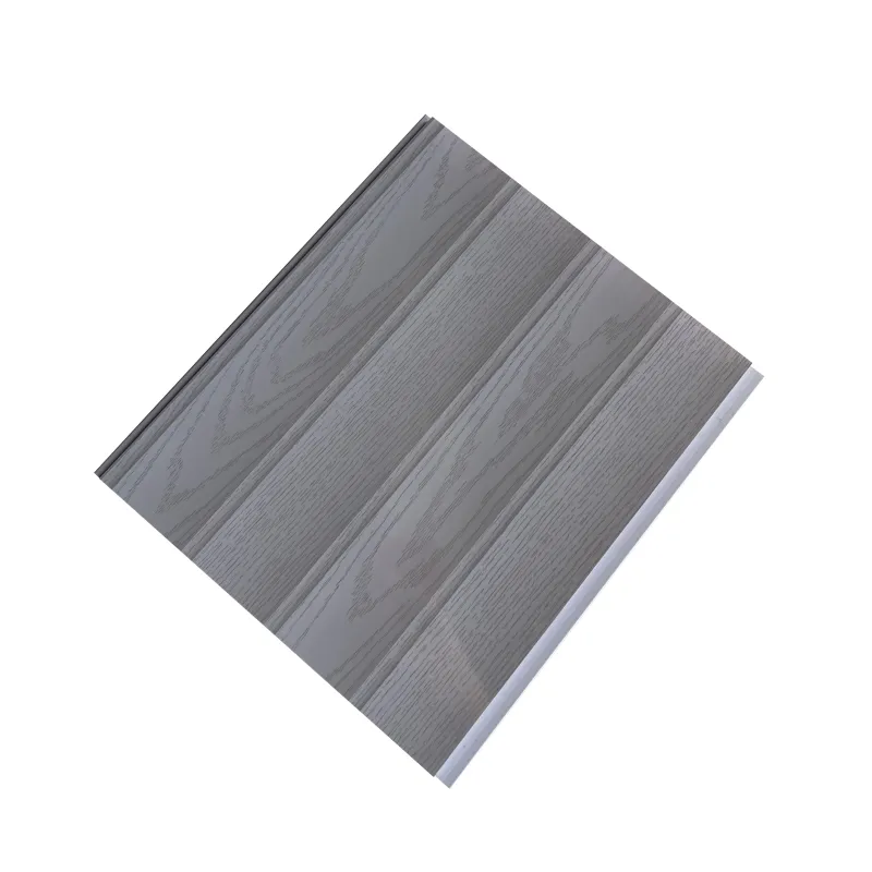 Panel de techo de azulejo de techo de PVC impermeable Yike Color de madera fácil caída en instalación para casas