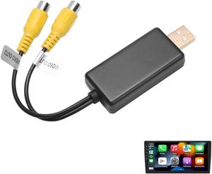 Adaptador de salida de video USB a Cvbs a cable de interfaz RCA Entrada USB Salida de video de 2 puertos a accesorios de radio de automóvil - Product Image 2