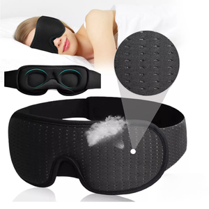 CM özel 3D uyku göz maskesi 100% işık blok ipek bellek köpük göz kapağı rahat nefes uyku maskesi uyku için - Product Image 1