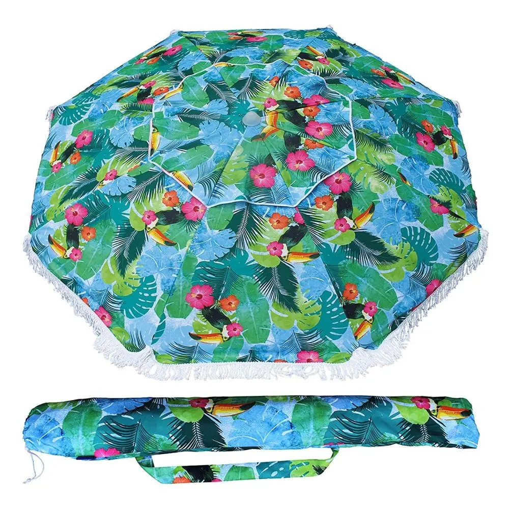 Ombrelli da giardino commerciali con logo stampa personalizzata lettino ombrellone sublimazione foglie di palma ombrello per piante da giardino