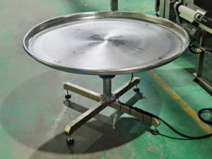 1.2m 1.5m可调电动工作台不锈钢收集台旋转圆形分拣工业旋转台 - Product Image 5