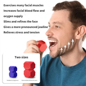Portable <strong>Define</strong> Jawline Facial Exercise Chew Tool Face Fitness Jaw Exercise Ball Silicone Jaw Exerciser