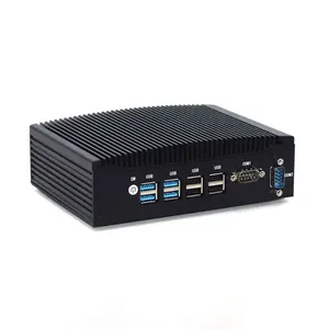 Sin ventilador Mini PC computadora i3 i5 i7 procesador Dual HD 2xLan 2xRS23 2/485 COM 8 cable ordenador Industrial Win11 con BIS - Product Image 5
