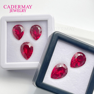 #5 Red Lab <strong>Ruby</strong> Gemstones 3X4mm to 13X18mm Pear Shape Synthetic <strong>Ruby</strong> Lab Grown <strong>Ruby</strong> Minor Cracks and Inclusions - Product Image 4