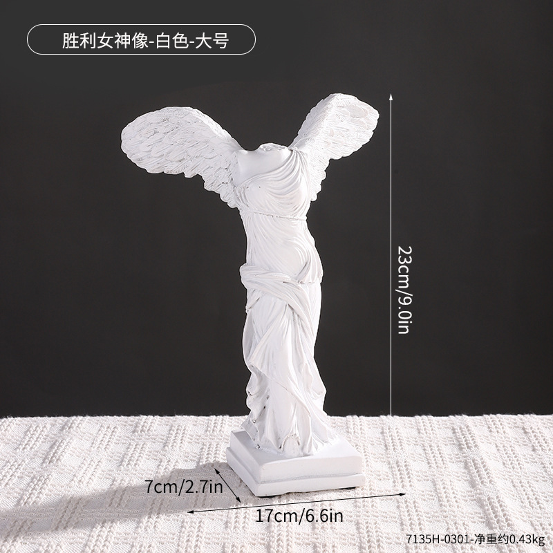 7135H-0301-Statue de la victoire, blanche - Grande