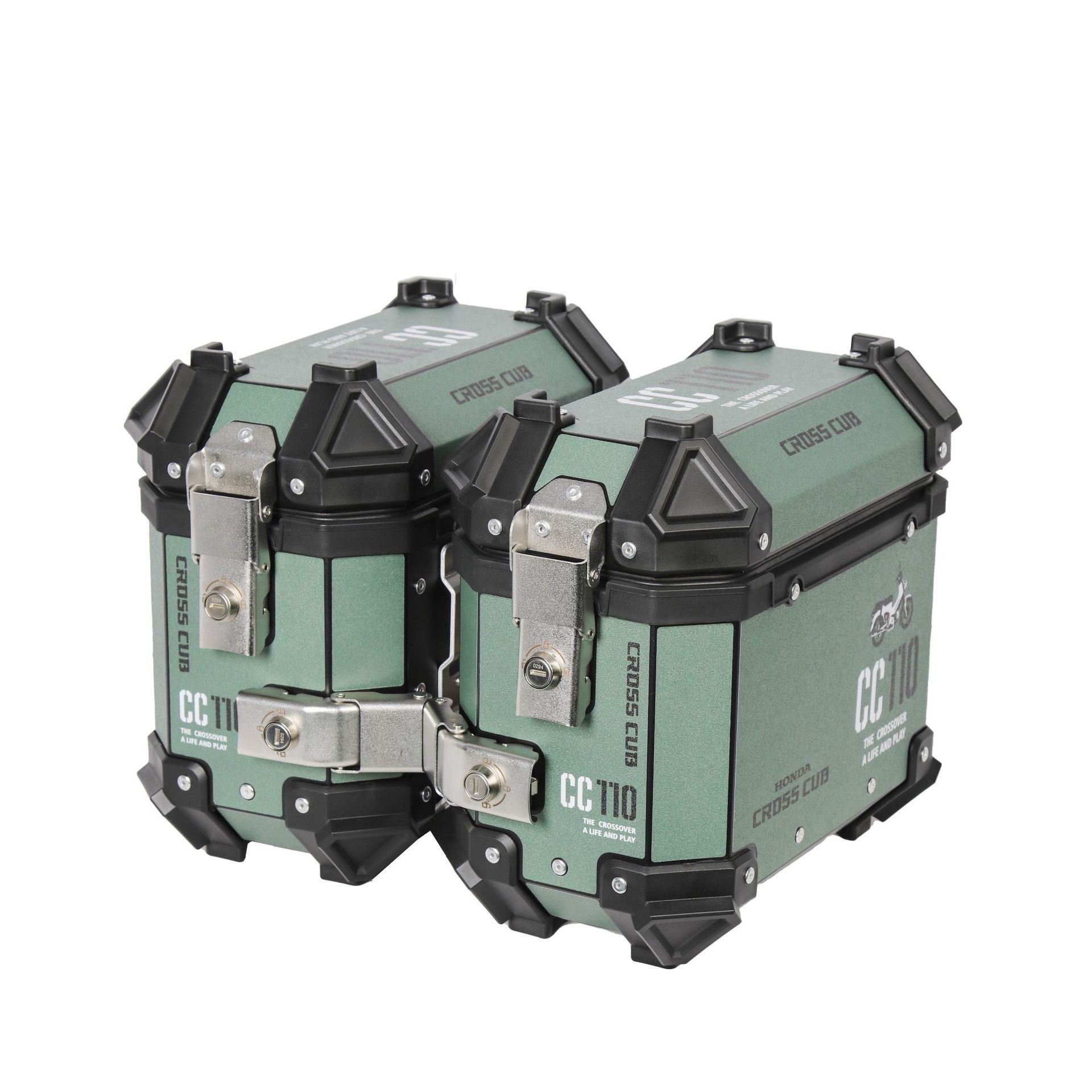 18L cub side box green