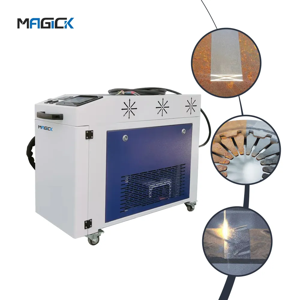 Máquina de limpieza láser de fibra de alta calidad 1000W 2000W para materiales de recubrimiento de óxido de manchas de aceite limpiador láser de eliminación de pinturas