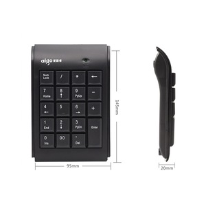 W909 cablato USB tastierino numerico 18 tasti Full Size sottile Design leggero e ergonomico per Computer portatile Desktop PC