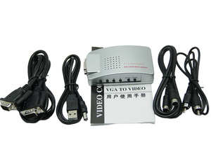 Convertidor de TV VGA portátil a 3 RCA S-Video AV Una salida de señales VGA con función Plug and Play Incluye adaptador - Product Image 6