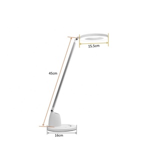 โคมไฟ LED ตั้งโต๊ะแบบคอห่าน10W โคมไฟโต๊ะกลมควบคุมด้วยระบบสัมผัสปรับแขนได้โคมไฟสถาปนิกหรี่แสงได้ - Product Image 5