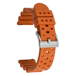 Orange + silver buckle