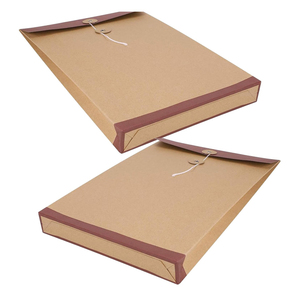 织物样品包装定制设计回收牛皮纸扣板信封带线 - Product Image 1