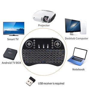 2023 vendita calda i8 2.4g air mouse mini tastiera wireless 7 colori LED retroilluminazione touchpad telecomando per Smart Android TV box - Product Image 2