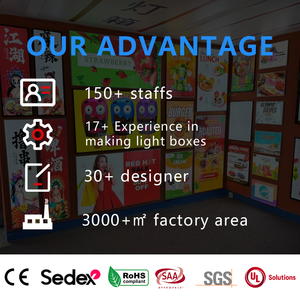 Bán buôn siêu mỏng tùy chỉnh Led hộp Đèn khung nhôm vật liệu thép Bảng <span class=keywords><strong>menu</strong></span> nhà hàng cho quán cà phê dễ dàng treo cài đặt - Product Image 3