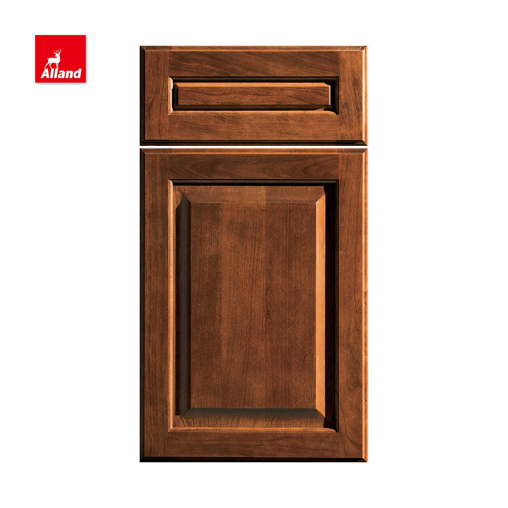 Porte en bois massif cerisier teinté miel