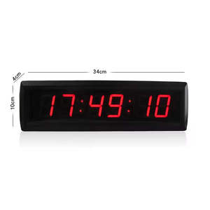 Telecomando 1.8 pollici Display elettronico a LED orologio da parete digitale Home Office con conto alla rovescia funzioni di cronometro - Product Image 2