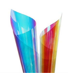 Rosso arcobaleno iridescente per animali domestici pellicola per finestre antigraffio protezione solare Cellophane adesivo copertura per finestra decorativa - Product Image 1