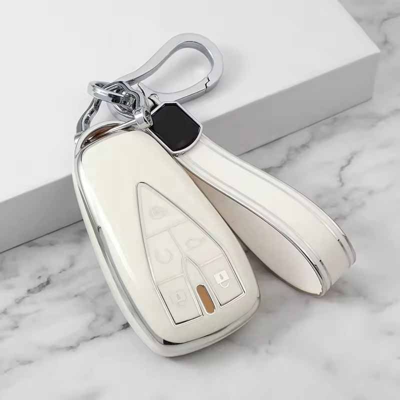 type-C 5 Button cover+TPU keychain-White
