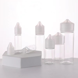 Customized New Transparent Black 10ml 15ml 30ml 50ml 60ml 100ml 120ml Plastic Pet Essential Oil <strong>Juice</strong> V3 Squeeze Dropper Bottle - Product Image 4
