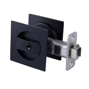 Bền chống gỉ dễ dàng cài đặt <span class=keywords><strong>Key</strong></span> mở khóa vuông Kẽm hợp kim trượt Bifold Pocket Door <span class=keywords><strong>Lock</strong></span> phần cứng riêng tư kéo xử lý - Product Image 2