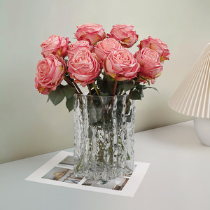 Modern lüks ev dekorasyonu Art Deco tasarım birincil cam vazo fabrika iç için üstün buzul şekilli masa <span class=keywords><strong>Centerpiece</strong></span> - Product Image 4