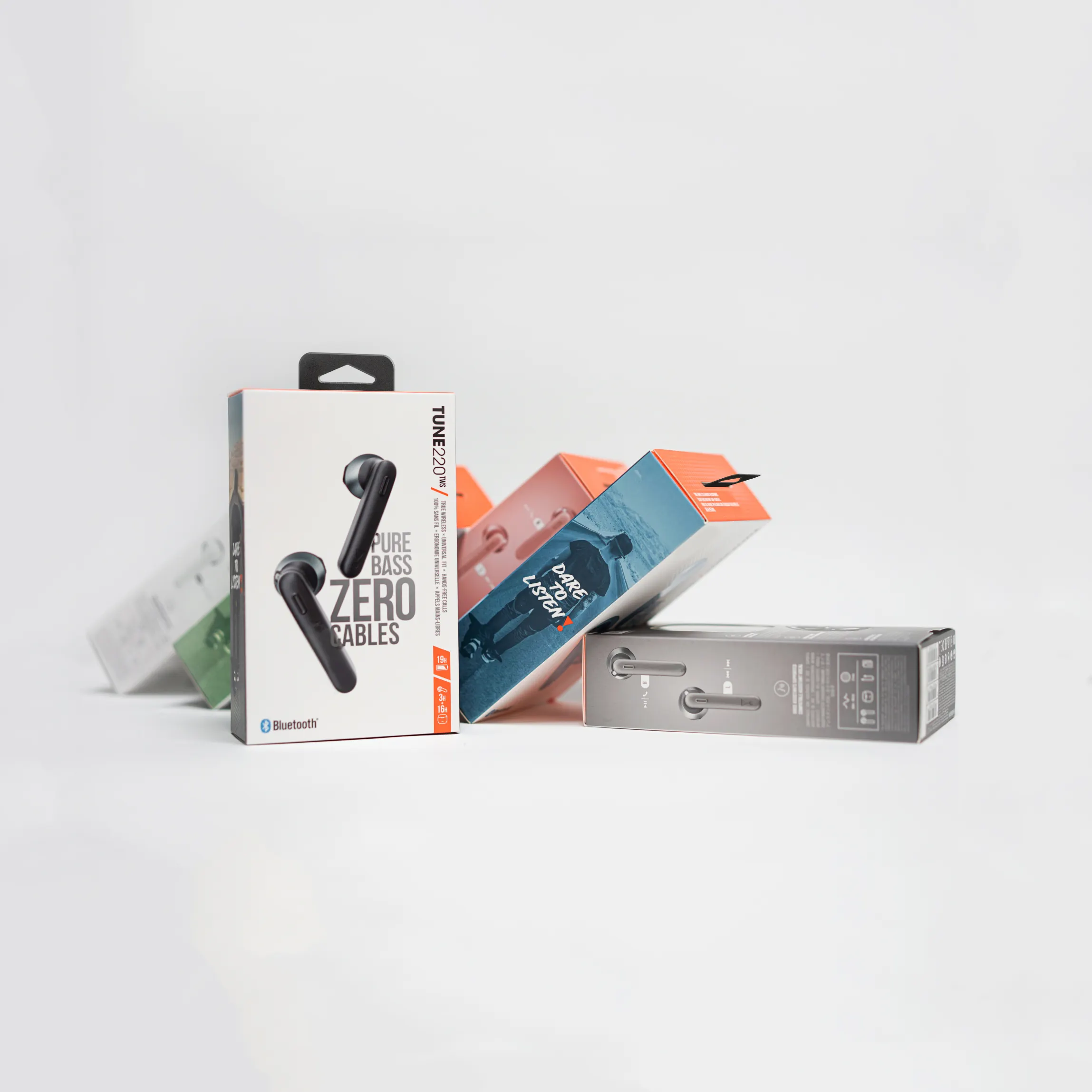 Eco-friendly stampa a colori personalizzato cavo di imballaggio scatola di carta massaggiagengive ciuccio Clip imballaggio con finestra in Pvc e maniglia