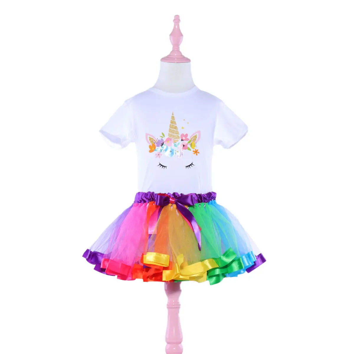OEM personalización de los niños ropa de bebé de verano de niña vestido falda traje disfraces princesa fiesta de vestido TUTU vestido falda